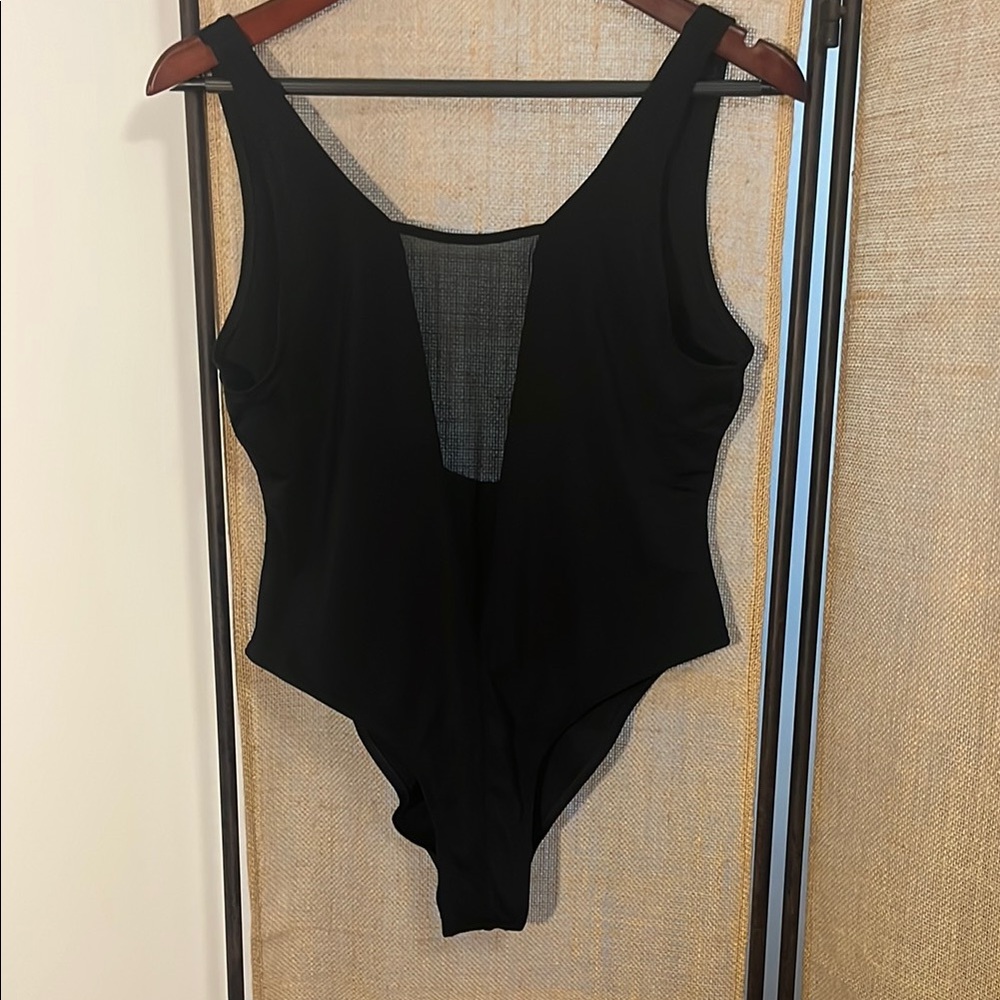 Elegant Black Shapewear with Sheer Detail